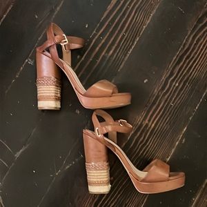 Tanish Brown 6inch Strap High Heels